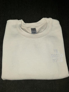 The American Hu$tler Embroidered Signature Crewneck Sweatshirt - Oatmeal