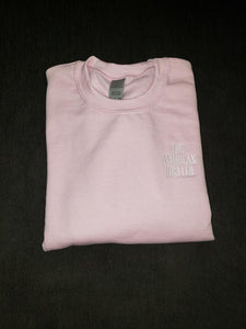 The American Hu$tler Embroidered Signature Crewneck Sweatshirt - Pink